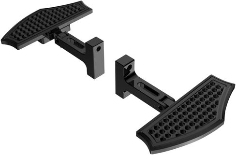 Advanblack 2024+ Harley Touring Passenger Floorboards CNC Rear Foot Pegs for Street Glide, Road Glide, Road King, Electra Glide (Black/Blue) in Saudi Arabia