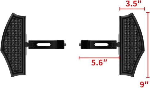 Advanblack 2024+ Harley Touring Passenger Floorboards CNC Rear Foot Pegs for Street Glide, Road Glide, Road King, Electra Glide (Black/Blue) in Saudi Arabia