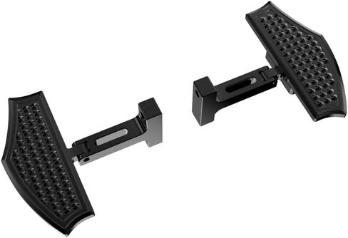 Advanblack 2024+ Harley Touring Passenger Floorboards CNC Rear Foot Pegs for Street Glide, Road Glide, Road King, Electra Glide (Black/Blue) in Saudi Arabia