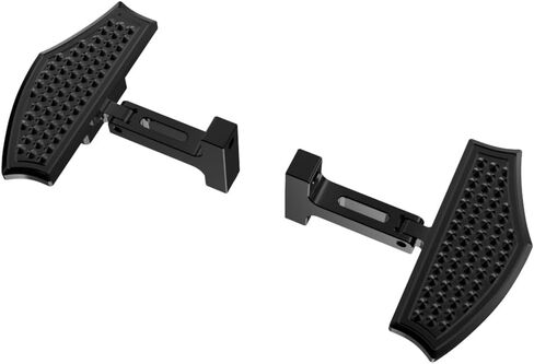 Advanblack 2024+ Harley Touring Passenger Floorboards CNC Rear Foot Pegs for Street Glide, Road Glide, Road King, Electra Glide (Black/Blue) in Saudi Arabia