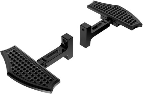 Advanblack 2024+ Harley Touring Passenger Floorboards CNC Rear Foot Pegs for Street Glide, Road Glide, Road King, Electra Glide (Black/Blue) in Saudi Arabia