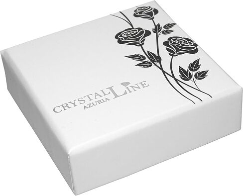 Crystalline Azuria Jewelry Butterfly Stud Earrings with Zirconia Crystals 18K White Rose Gold Plated for Women in Saudi Arabia