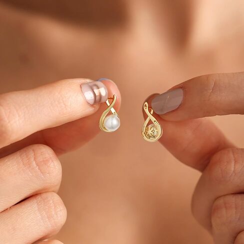 أقراط لؤلؤة Gold Turandoss للنساء العصرية - 14K الذهب مطلي بالذهول من لؤلؤة الأذواق. in Kuwait