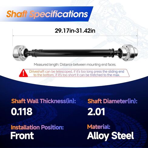 938-818 Front Drive Shaft Prop Shaft Driveshaft Assembly Fit for Ford F-150 2011-2017 Lincoln 4WD / AWD, Replace# BL3Z4A376B, FL3Z4A376A in Saudi Arabia