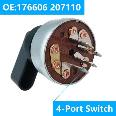 HD Switch Starter Ignition Switch, 4 Position, 4 Terminal Replaces Miller Welder 176606 207110,Includes Handle Lever & Dust Shield Grommet System in Saudi Arabia