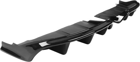 FREEMOTOR802 Compatible with 2021-2024 Ford Mustang Mach-E GT Rear Diffuser, Gloss Black PP Polypropylene IKON Style Rear Bumper Lip Diffuser Shark Fins Kit Lower Valance Lip Spoiler Canard in Saudi Arabia