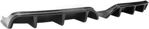 FREEMOTOR802 Compatible with 2021-2024 Ford Mustang Mach-E GT Rear Diffuser, Gloss Black PP Polypropylene IKON Style Rear Bumper Lip Diffuser Shark Fins Kit Lower Valance Lip Spoiler Canard in Saudi Arabia