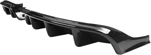 FREEMOTOR802 Compatible with 2021-2024 Ford Mustang Mach-E GT Rear Diffuser, Gloss Black PP Polypropylene IKON Style Rear Bumper Lip Diffuser Shark Fins Kit Lower Valance Lip Spoiler Canard in Saudi Arabia