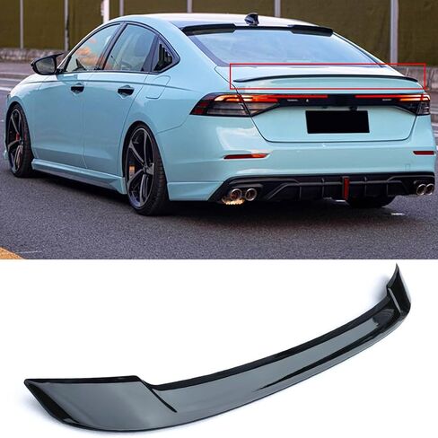 يناسب 2023+ 11th Gen Honda Accord JDM Style Glossy Black الخلفي المفسد المفسد المفسد in Kuwait