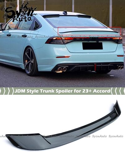 يناسب 2023+ 11th Gen Honda Accord JDM Style Glossy Black الخلفي المفسد المفسد المفسد in Kuwait