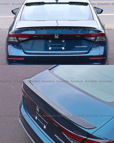 يناسب 2023+ 11th Gen Honda Accord JDM Style Glossy Black الخلفي المفسد المفسد المفسد in Kuwait
