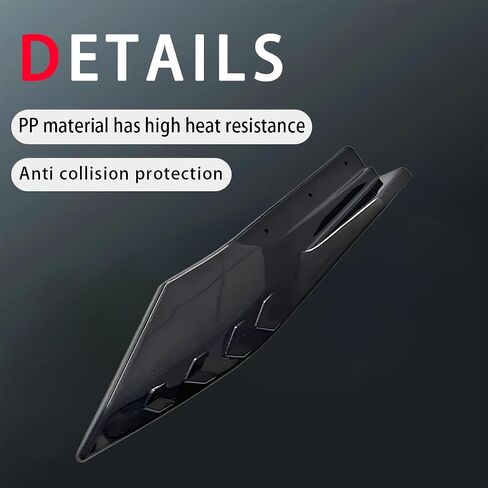 2PCS Universal Rear Diffuser Car Spoiler, Rear Bumper Lip Diffuser Side Skirt Protector Carbon Fiber Side Fender Skirt Spoiler Splitter Exterior Body Trim Kit Anti-Scratch (Smooth Black) in Kuwait