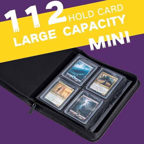 Toploader Binder ، يمتلك 112+ من قوم Toploaders ، 4 حالة تخزين لبطاقات المحمل العليا ، جيوب ذات جانب مزدوج لبطاقة التداول في 3 × 4 '' Toploaders in Kuwait