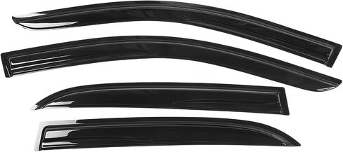 IKON MOTORSPORTS Window Visors Compatible with 2003-2007 Honda Accord, Smoked JDM Stick On External Side Window Wind Deflectors in Saudi Arabia