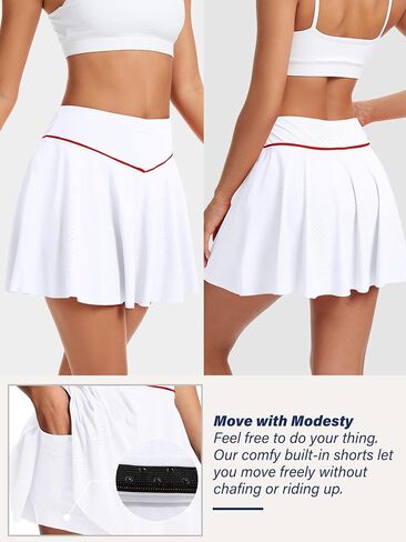 تنورة التنس للسيدات مع شورتات مدمجة في Skort رياضي يدير الجولف تجريب سريع الجفاف. in Kuwait
