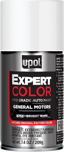 لون خبير U-Pol ، لـ General Motors 9753 ، طلاء رذاذ السيارات ، الصف الاحترافي ، سهل الاستخدام ، أبيض مشرق in Saudi Arabia