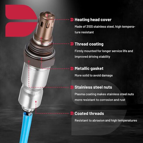 مستشعر Bdfhyk Oxygen Sensor Opstream O2 ، متوافق مع Ford F150 Mazda Mustang Explorer Fusion Taurus ، متوافق مع Lincoln CX-9 Mariner Milan ، 234-5038 البديل 1pcs in Saudi Arabia