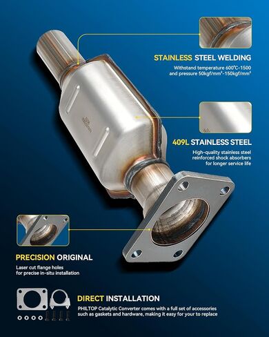 استبدال محول Philtop Presaltic Converter لـ Bonneville 2000-2005 3.8L ، Lesabre 2000-2005 3.8L ، Park Avenue 2000-2005 3.8L ، Catalyst Conver in Kuwait