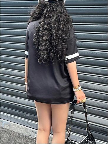 Soly Hux Girl's Jersey Dorts Y2K رقم الرسوم البيانية تايس ضد رقبة قصيرة الأكمام شارع الشارع قمم الصيف in Saudi Arabia