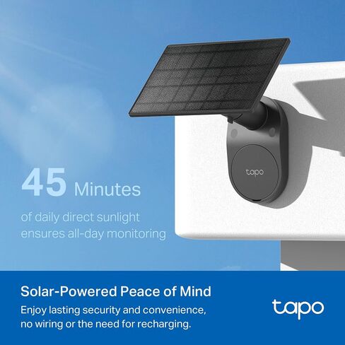 TAPO 4K Ultra HD SOLARCAM Outdoor Wireless Battery Camera W/Solar Pane - 24/7 Capture ، Free Profer in Kuwait