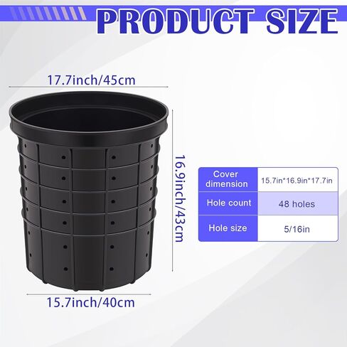 حوض مستنقع مثقوب حوض مضخة 15 * 13 بوصة دلو مضخة مستنقع مثقوب مع 40 فتحة محفورة لمساحات الزحف والساحات والباحات والممرات in Kuwait