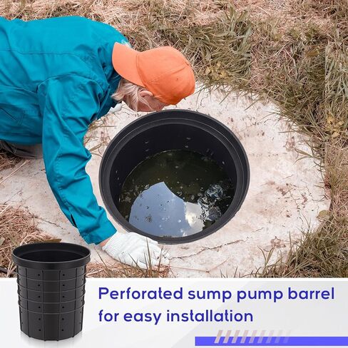 حوض مستنقع مثقوب حوض مضخة 15 * 13 بوصة دلو مضخة مستنقع مثقوب مع 40 فتحة محفورة لمساحات الزحف والساحات والباحات والممرات in Kuwait