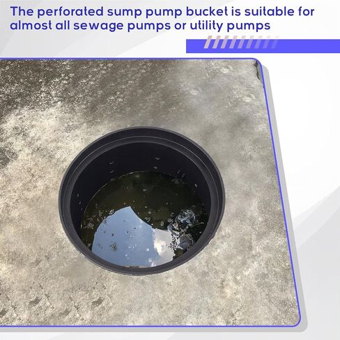 حوض مستنقع مثقوب حوض مضخة 15 * 13 بوصة دلو مضخة مستنقع مثقوب مع 40 فتحة محفورة لمساحات الزحف والساحات والباحات والممرات in Kuwait