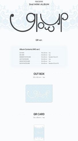 RESCENE Glow Up 2nd Mini Album QR Version with Tracking Sealed (QR Set(WE+ME)) in Saudi Arabia