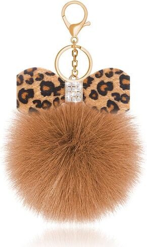 سلسلة مفاتيح الفرو الفهوم الفهد لسحر المحفظة لحقائب اليد الفخمة سلسلة مفاتيح أفخم لمفاتيح السيارات in Kuwait