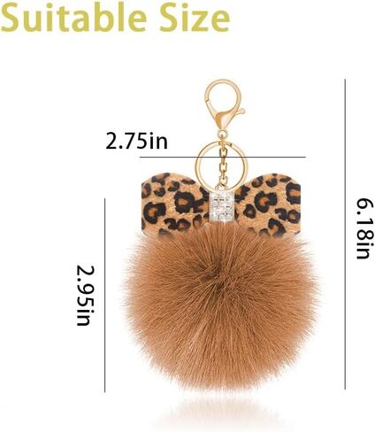 سلسلة مفاتيح الفرو الفهوم الفهد لسحر المحفظة لحقائب اليد الفخمة سلسلة مفاتيح أفخم لمفاتيح السيارات in Kuwait