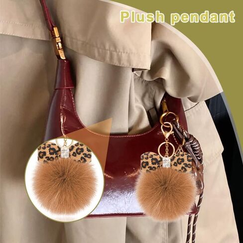 سلسلة مفاتيح الفرو الفهوم الفهد لسحر المحفظة لحقائب اليد الفخمة سلسلة مفاتيح أفخم لمفاتيح السيارات in Kuwait