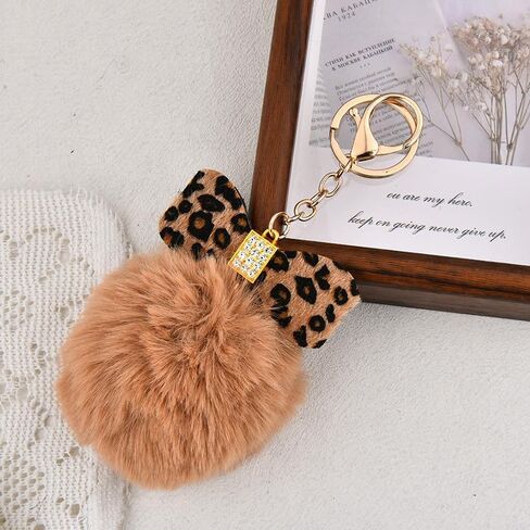 سلسلة مفاتيح الفرو الفهوم الفهد لسحر المحفظة لحقائب اليد الفخمة سلسلة مفاتيح أفخم لمفاتيح السيارات in Kuwait