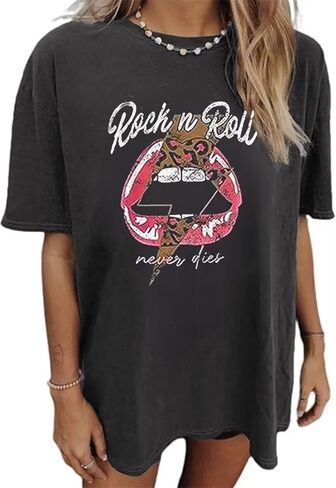 ميوزيك سيتي تي شيرت تي شيرت الموسيقى الريفية كبيرة الحجم tshirts عتيقة الروك الروكية القمسيات القمصان فرقة روك باند in Kuwait