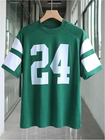 SOLY HUX Women's Jersey Shirts Number Graphic Tees Short Sleeve Crew Neck Loose Y2k Tops in Saudi Arabia