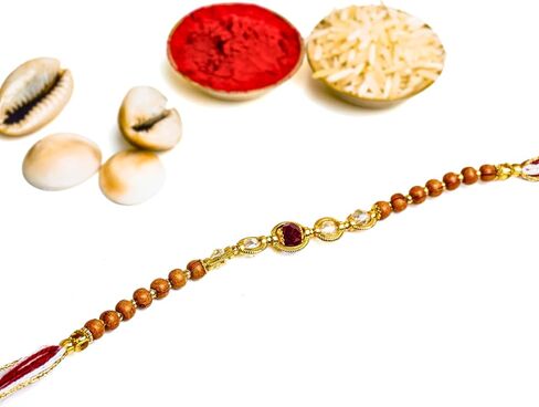 Meezo Vibrant Handwoven Rakhi with Colorful Beads | Traditional Designer Rakhi for Rakshabandhan | Festive Rakhi for Brother in Saudi Arabia