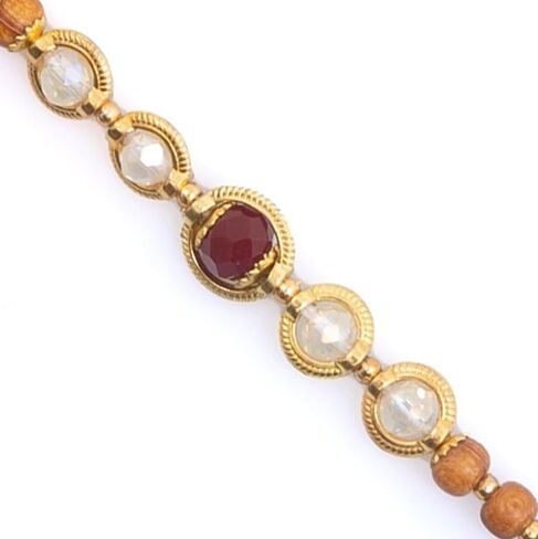 Meezo Vibrant Handwoven Rakhi with Colorful Beads | Traditional Designer Rakhi for Rakshabandhan | Festive Rakhi for Brother in Saudi Arabia