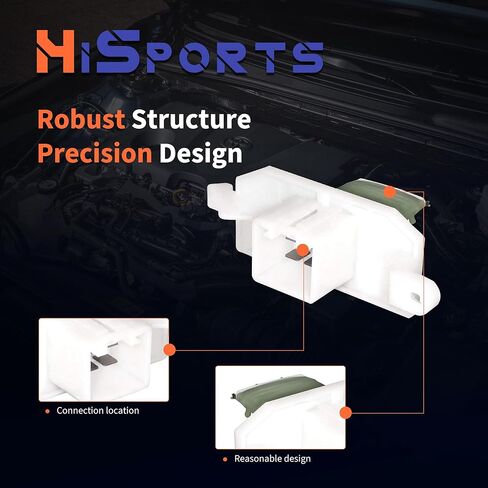 Hisport AV1Z18591A HVAC Blower Motor Resistor متوافق مع Ford Escape 2015-2019 ، Fiesta 2014-2019 ، Focus 2012-2018 ، Ikon 2014-2015 ، Transit 2015-2020 ، Transit 150 250 350 ، Transit Connect ، Transit Custom in Saudi Arabia