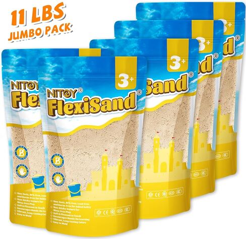 NiToy FlexiSand 11lbs Toy Sand Self-Sticking Non-Toxic Moldable, Hot Pink in Saudi Arabia