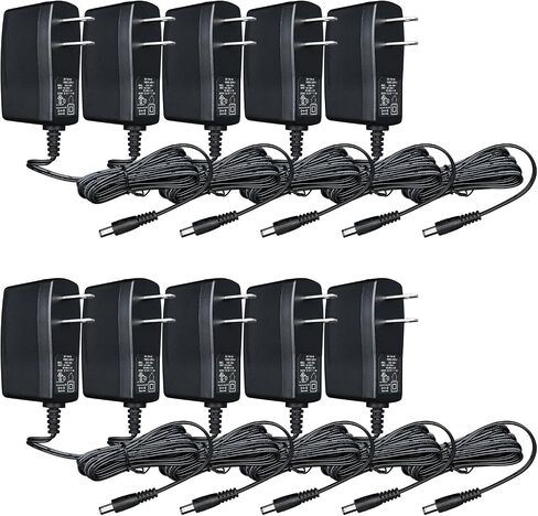 UL Listed 2 Pack 12V 1A 10ft Long Power Supply Adapter, 1000mA 12W AC/DC Switching Adapter for LED Strip Light, CCTV Camera, Router, Speaker, GPS, Webcam, Scanner and More in Saudi Arabia