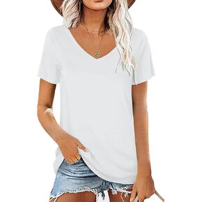 LIME FLARE WOMENS SUMMER TSHIRTS v الرقبة غير الرسمية قصيرة الأكمام قمم TUNIC TOPS TEES in Kuwait