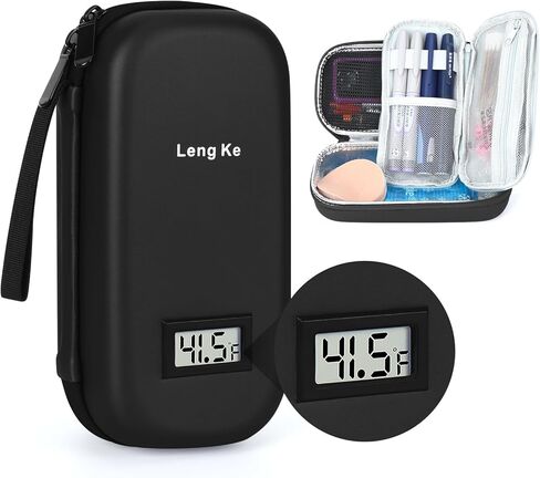 حقيبة سفر مبرد الأنسولين مع عبوتين ثلج كبيرتين للرحلات الطويلة والحياة اليومية - حقيبة سفر معزولة ومبرد للأدوية معتمدة من إدارة أمن المواصلات الأمريكية (أرجواني) in Kuwait