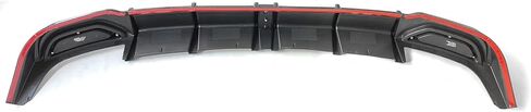 IKON MOTORSPORTS, Rear Bumper Lip Diffuser Compatible with 2018-2022 Honda Accord Hybrid, PP Gloss Black Rear Shark Fins Spoiler with Light, 2019 2020 2021 in Saudi Arabia