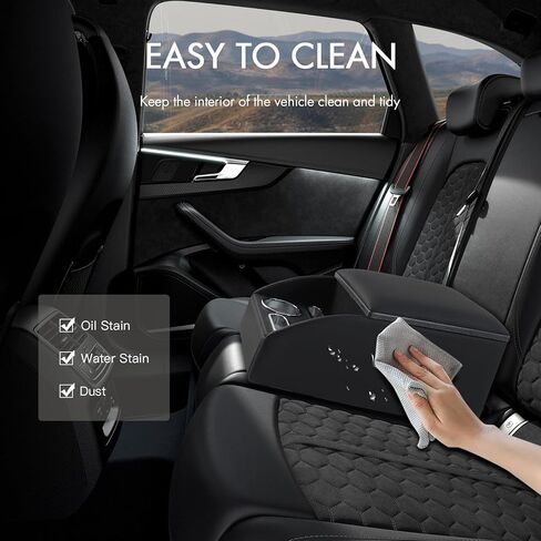 Car Rear Seat Armrest 2 Row Console Box with Cup Holder Black Car Center Console Cup Holder Universal Rear Bench Seat Consoles with Storage Box in Saudi Arabia