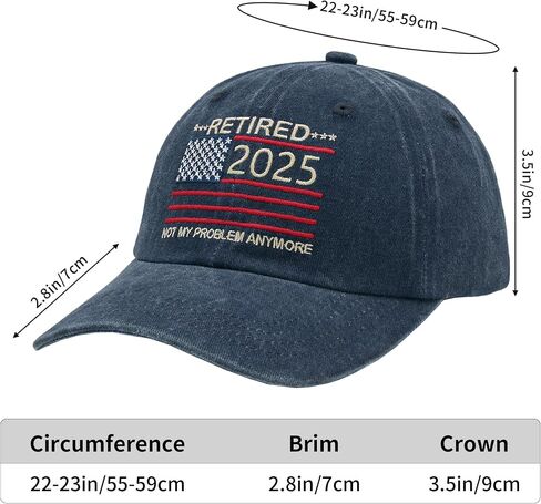 Retirement Hats 2025, Retirement Gifts for Women Men, Embroidered Retired 2025 Not My Problems Anymore Baseball Cap in Saudi Arabia