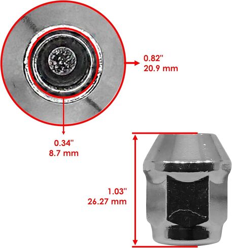 Caltric Wheel Nut متوافق مع Can-Am Outlander 650 2007-2012 2014-2016 2018-2019 / MAX 650 07-12 2014-2015 2018 2019 M10X1.25 in Kuwait