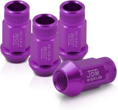 AJP Distributors 16 Piece Universal M12x1.5 Open End Aluminum Lug Nuts, 16pc M12 x 1.5MM Lug Nut Set Wheels Rims JDM VIP Kit Green in Saudi Arabia