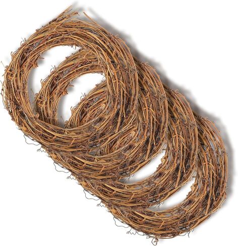 4 PCS Grapevine Garland - Diy Crafts Grapevine Conpts ، 13 قدمًا زهورًا فرعًا كرمة ، إكليل من الزهور الراتان لحرف عيد الميلاد DIY ، جدار الباب الأمامي ، ديكورزات الزفاف وحفلات الحفلات in Saudi Arabia
