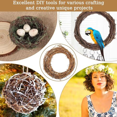 4 PCS Grapevine Garland - Diy Crafts Grapevine Conpts ، 13 قدمًا زهورًا فرعًا كرمة ، إكليل من الزهور الراتان لحرف عيد الميلاد DIY ، جدار الباب الأمامي ، ديكورزات الزفاف وحفلات الحفلات in Saudi Arabia