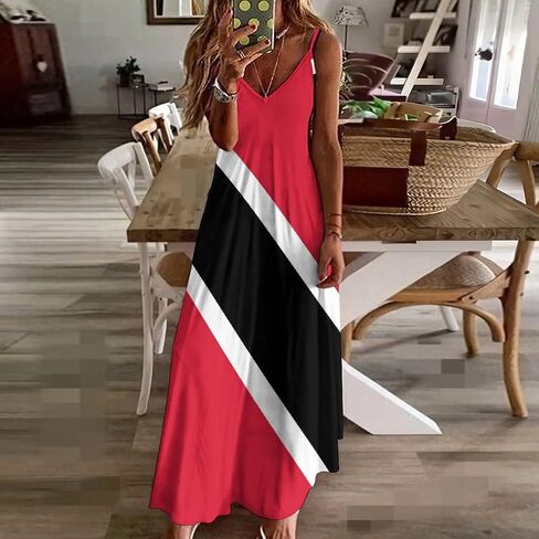 Womens Soft Long Dresses, Maxi Dress with Spaghetti Strap, Casual Sundress for Travel in Saudi Arabia
