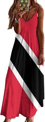 Womens Soft Long Dresses, Maxi Dress with Spaghetti Strap, Casual Sundress for Travel in Saudi Arabia